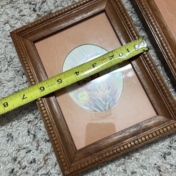 Framed pair of butterfly wall art flowers - Picture 6 of 7